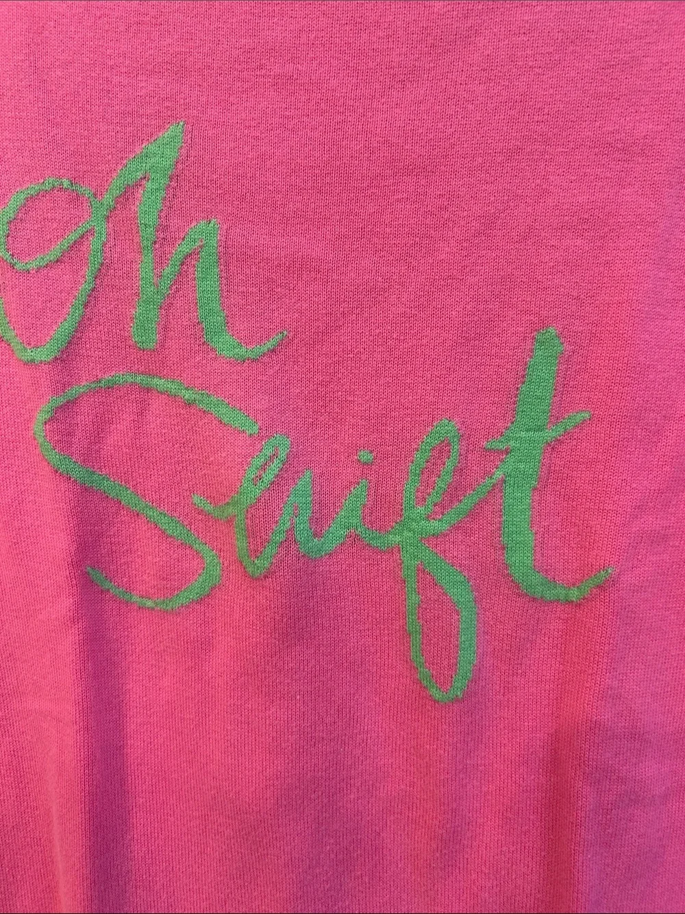 Rare vintage Lilly Pulitzer Pink “Oh Shift” Cotton Sweater